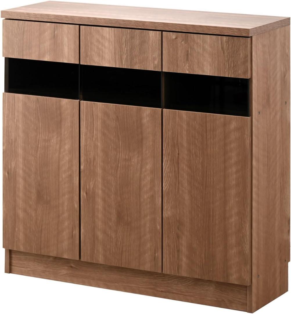 ワイエムワールド カウンター下収納 扉付き セピアナチュラル