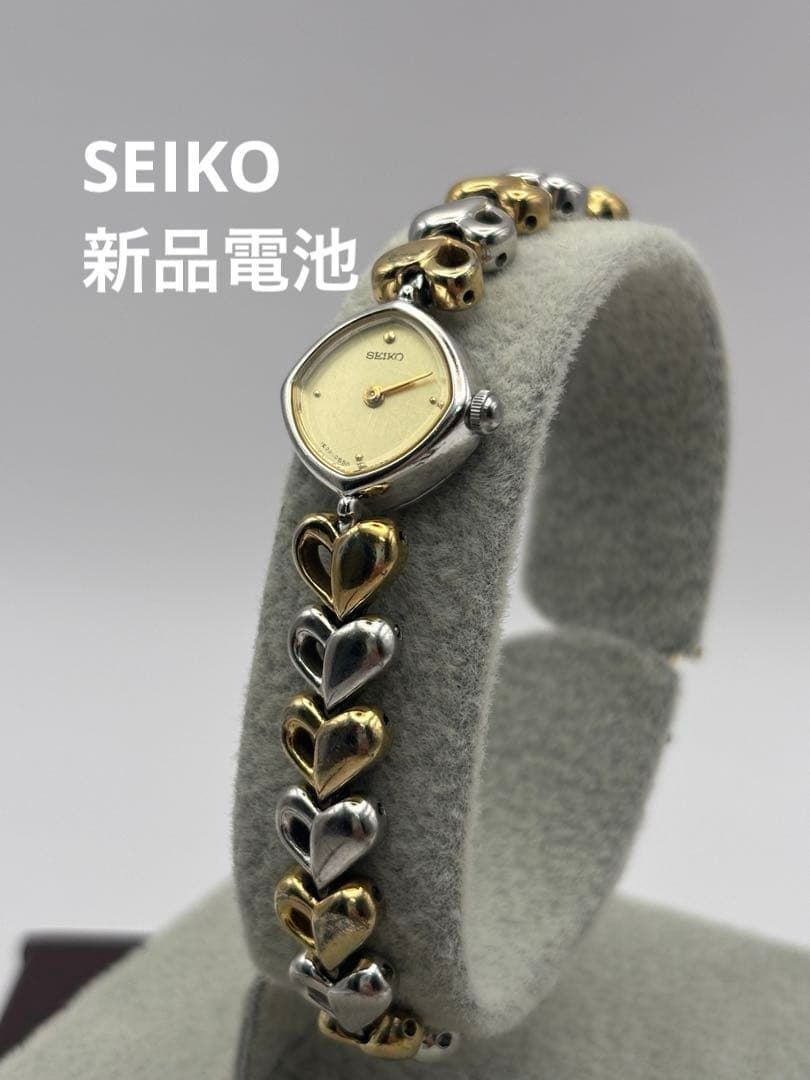 【新品電池】 SEIKO セイコー レディース 腕時計 ドレス ハート ゴールド