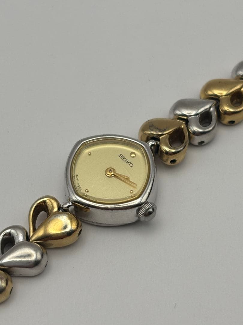 【新品電池】 SEIKO セイコー レディース 腕時計 ドレス ハート ゴールド