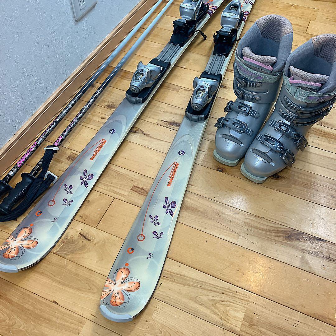 美品　スキー　ロシニョール　140cm ブーツ23.5cm レディース 初心者