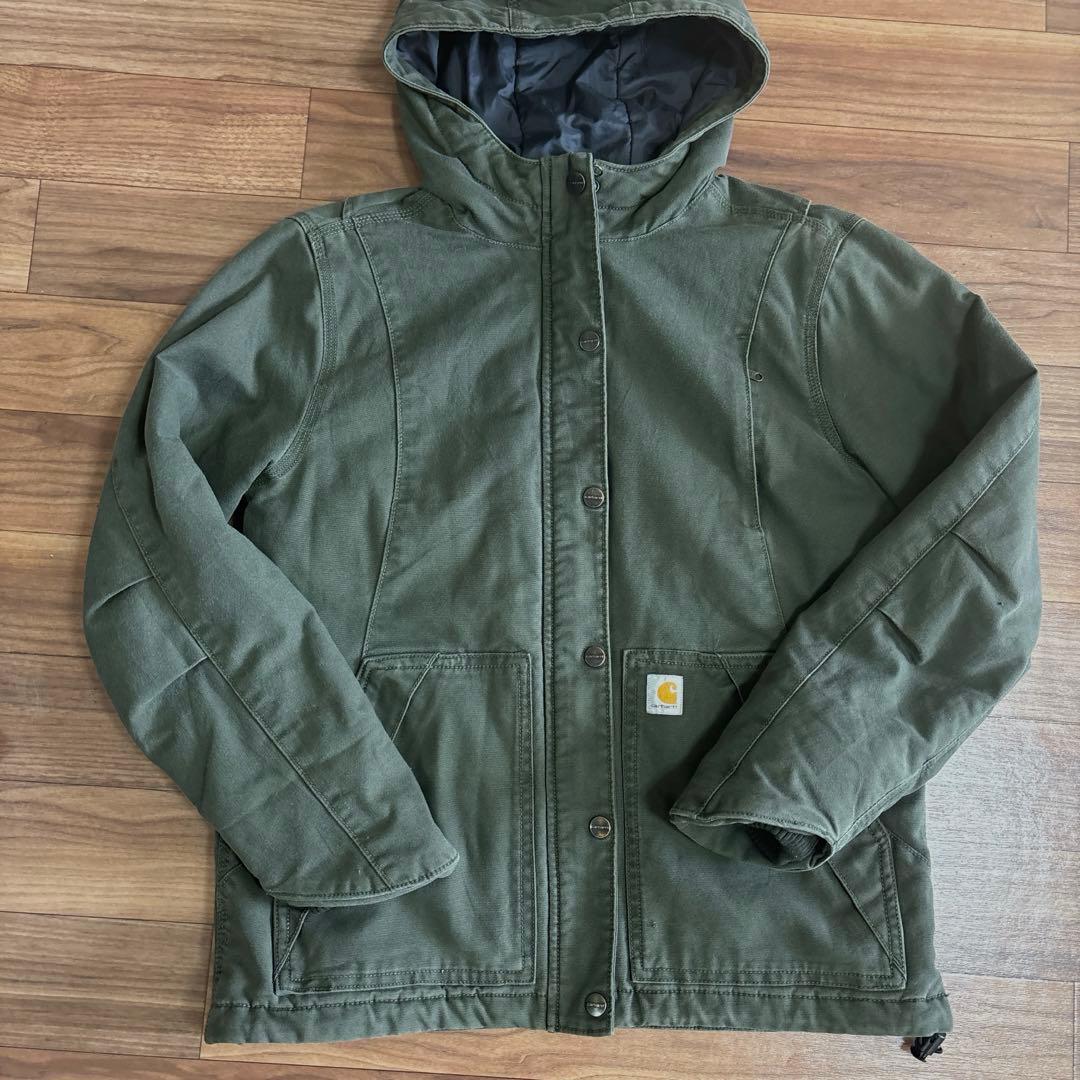 4 Carhartt フード ジャケット オリーブ カーキ　カーハート　アウター