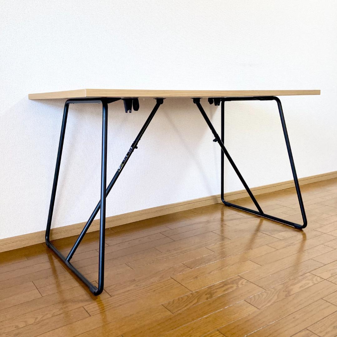 無印良品　木製折りたたみテーブル　ダイニング　デスク　学習机　120