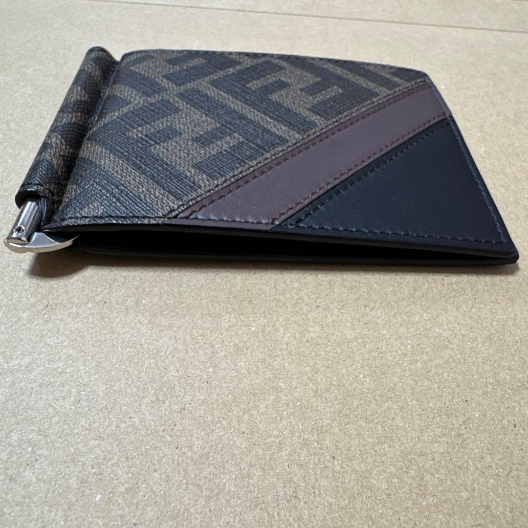 モノグラム柄 マネークリップ ブラウン系