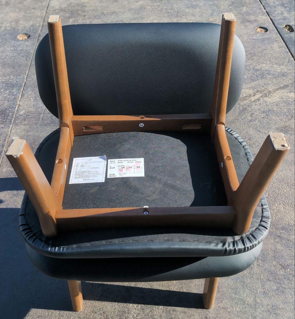 ニトリ　デスクチェア、スツールセット(NSリラックス MBR/BK)中古美品　2