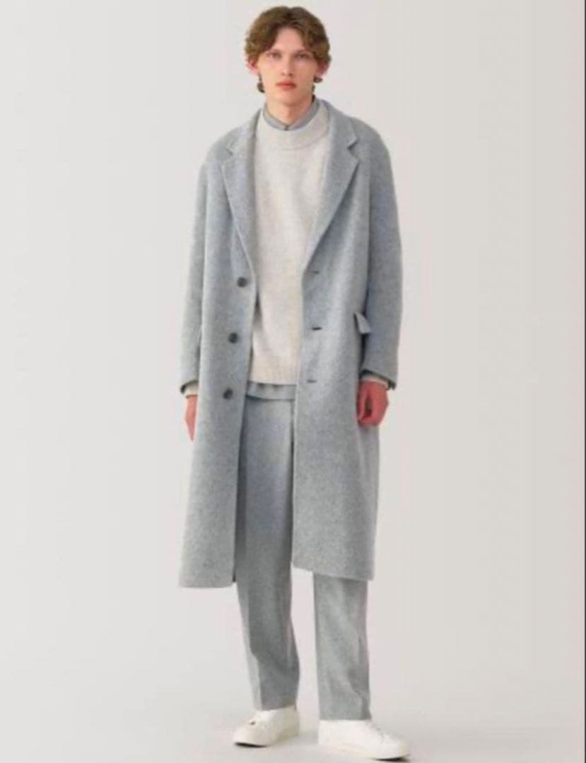 MUJI Labo カシミヤチェスターコート ライトグレー
