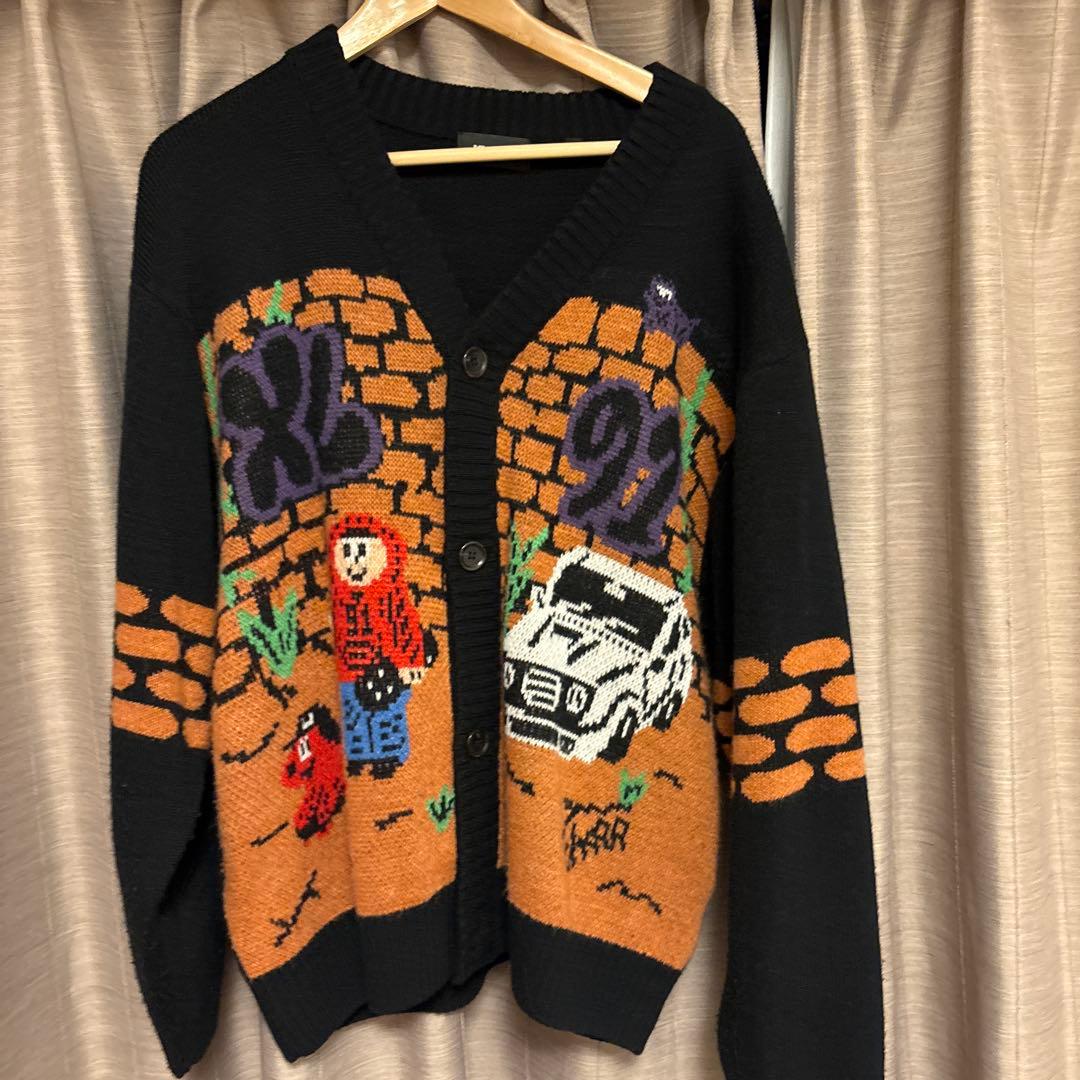 X-LARGE エクストララージ ボーイ ニット カーディガン Lサイズ