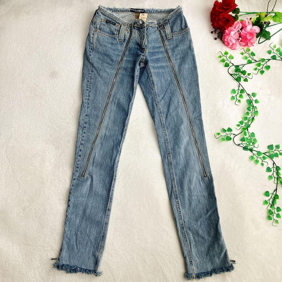 ドルチェアンドガッバーナ★ジッパー デニムパンツ カットオフ スキニー Y2K