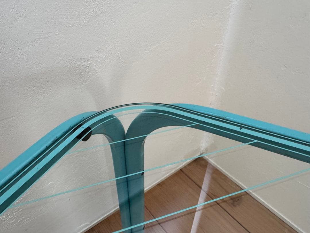 レトロポップ ヴィンテージ　ガラステーブル　グリッド 昭和レトロ