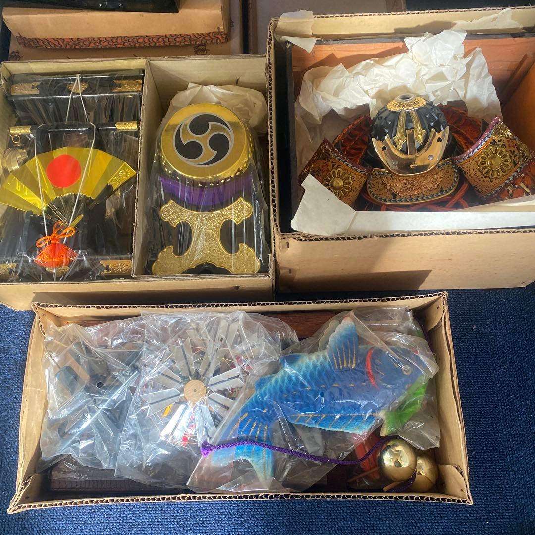 レトロ伝統的 五月人形 3点セット