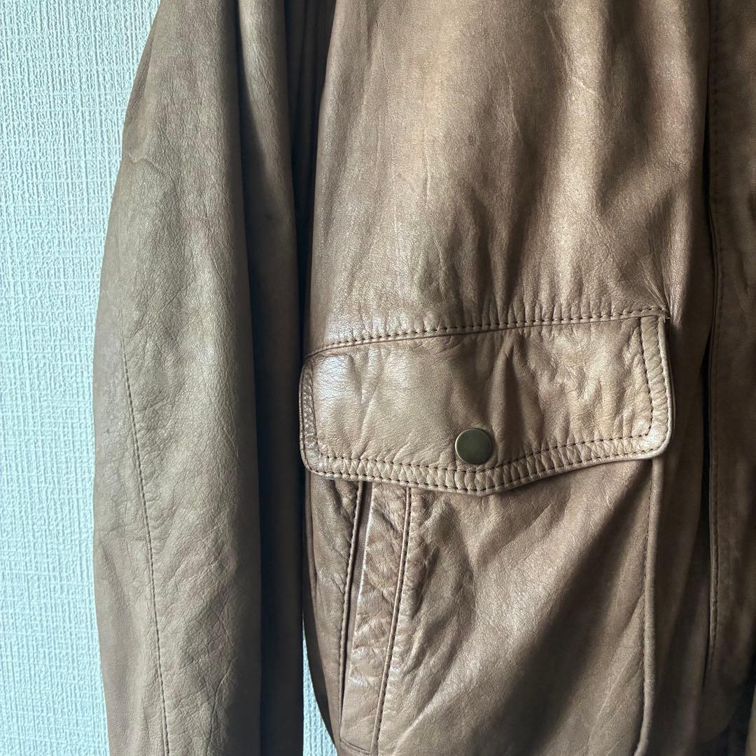 80's ヴィンテージレザー フライトジャケット ブラウン A-2 B-15