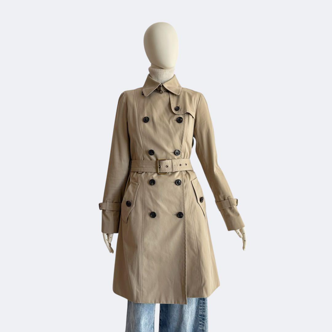 BURBERRY BLUE LABEL ベルト付きトレンチコート 40 ベージュ