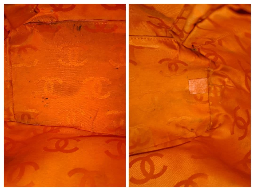 CHANELシャネル カンボンライン ラージトート ホワイト×ブラック