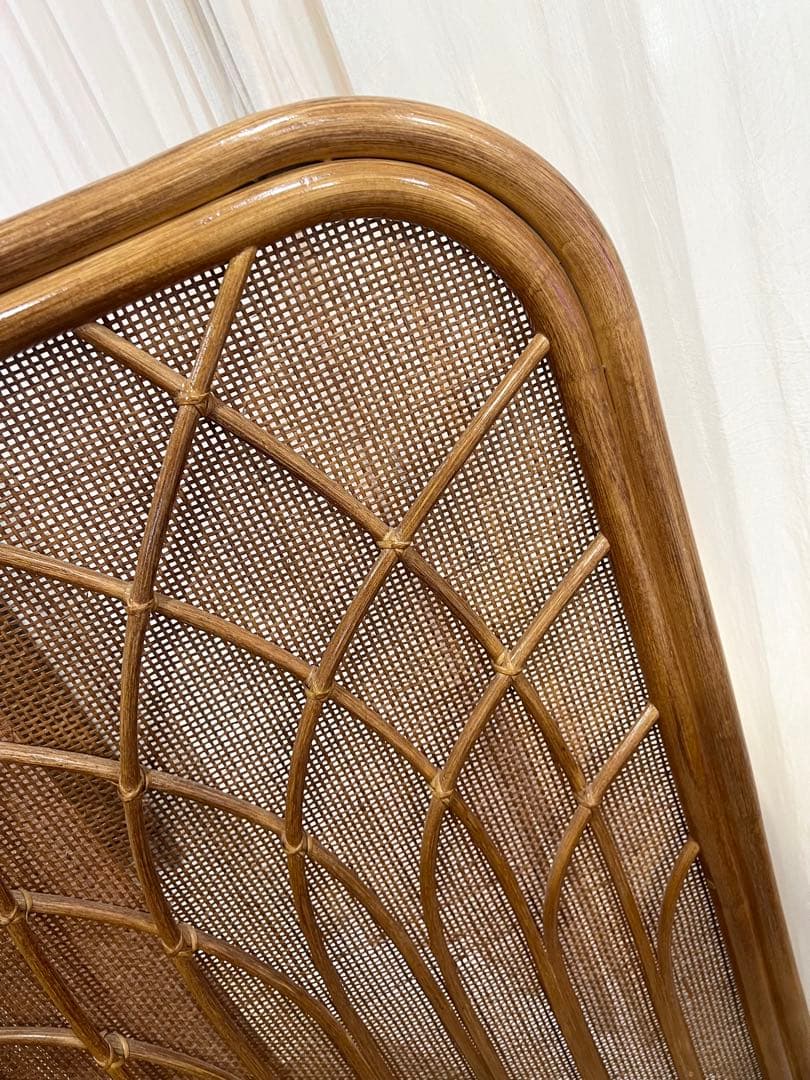 お値下げ不可❌昭和レトロ ラタンパーテーション アーチ型 ブラウン 2面タイプ