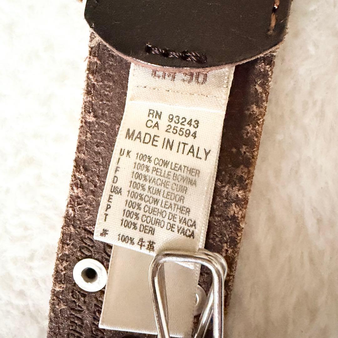 5839 【希少】 ディーゼル DIESEL スタッズベルト ブラウン Y2K