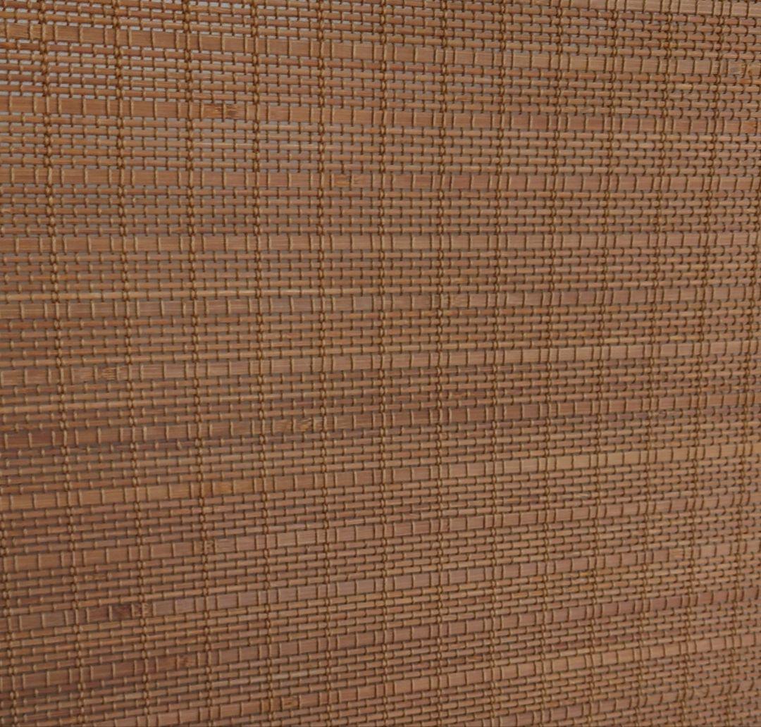 ２連衝立　折りたたみ式スクリーン　１台限定　燻し竹（竹簾）変わり織り使用