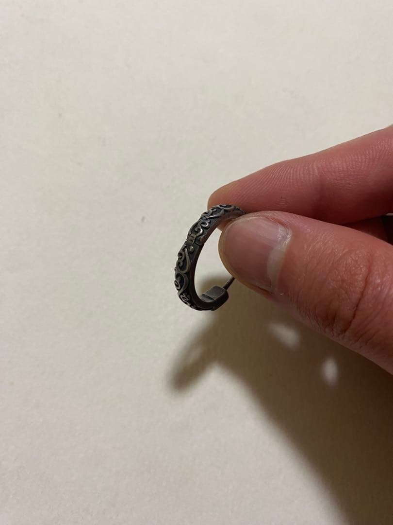 マルジェラ　シルバー フープピアス 片耳用