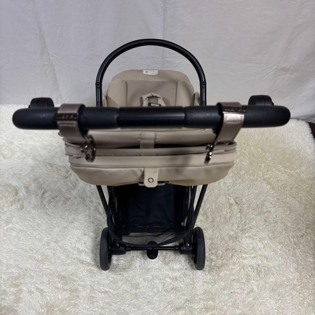 極美品　サイベックス メリオカーボン シーシェルベージュ 折りたたみ　ベビーカー