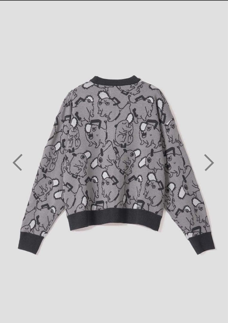 Sサイズ ポチタ パターン ジャカードカーディガン グラニフ チェンソーマン