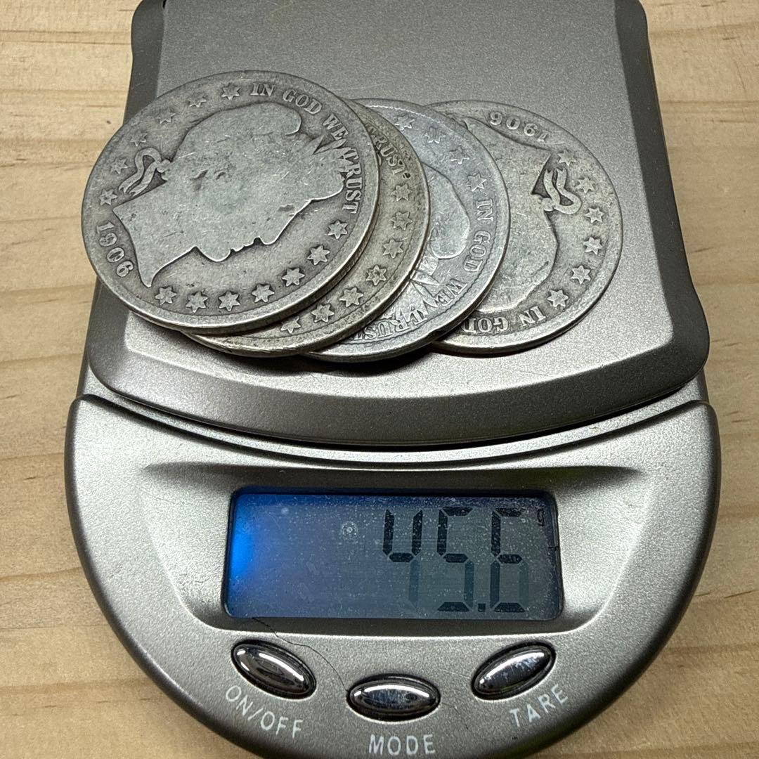 K*i様 1906年 アメリカ バーバー ハーフダラー 4枚セット