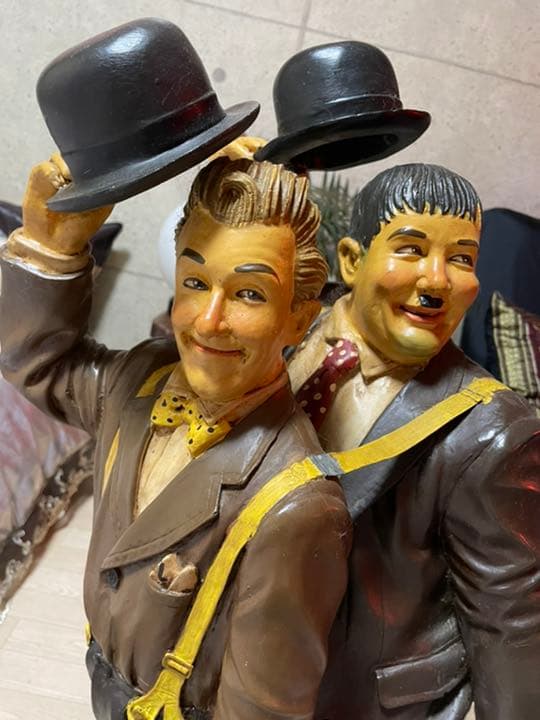 ローレルandハーディ置き物　オブジェ