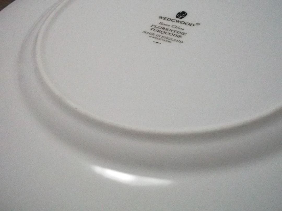  フローレンティーンターコイズ プレート皿 27cm 2枚セット