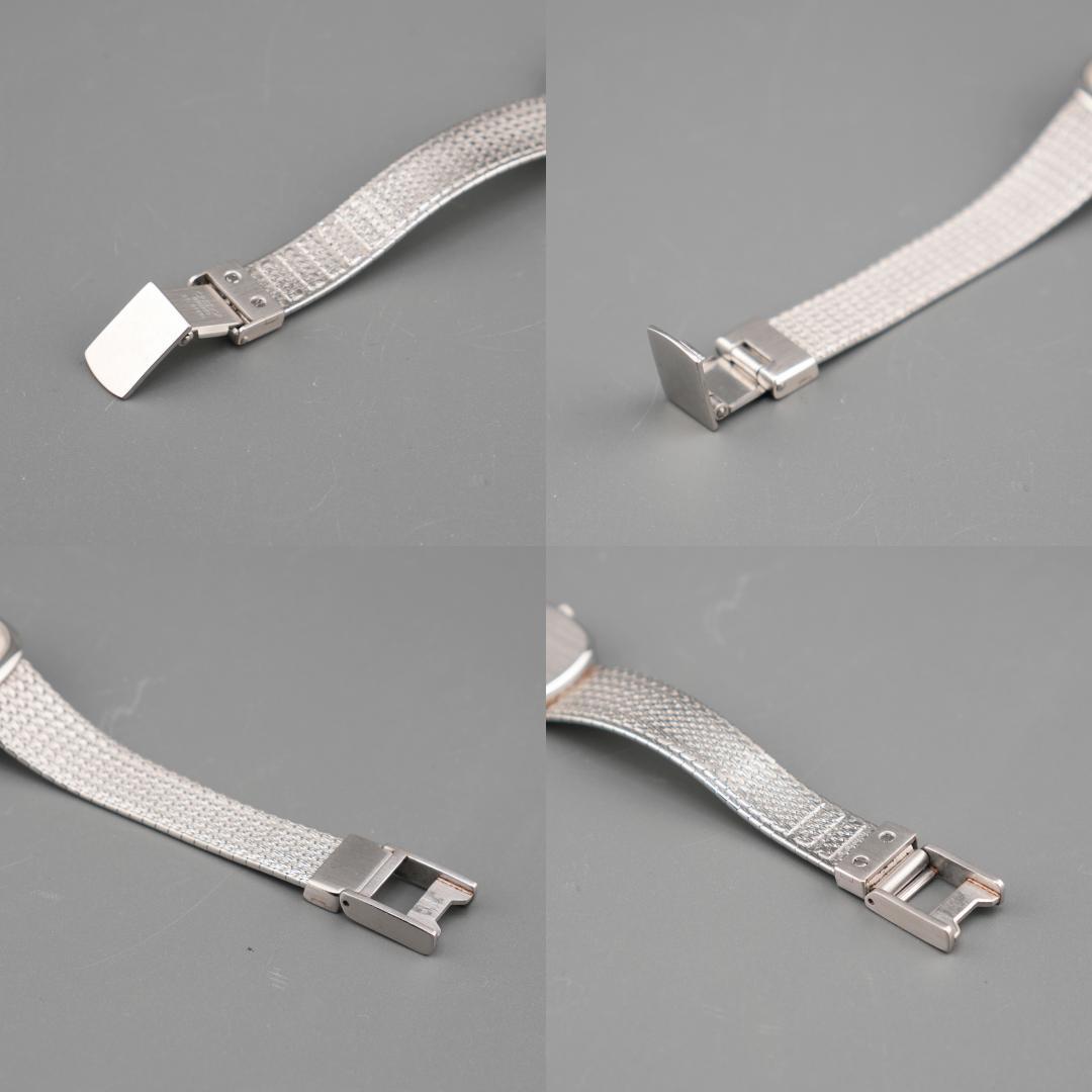 稼働 SEIKO CREDOR スクエア シルバー 腕時計 新品電池 クォーツ