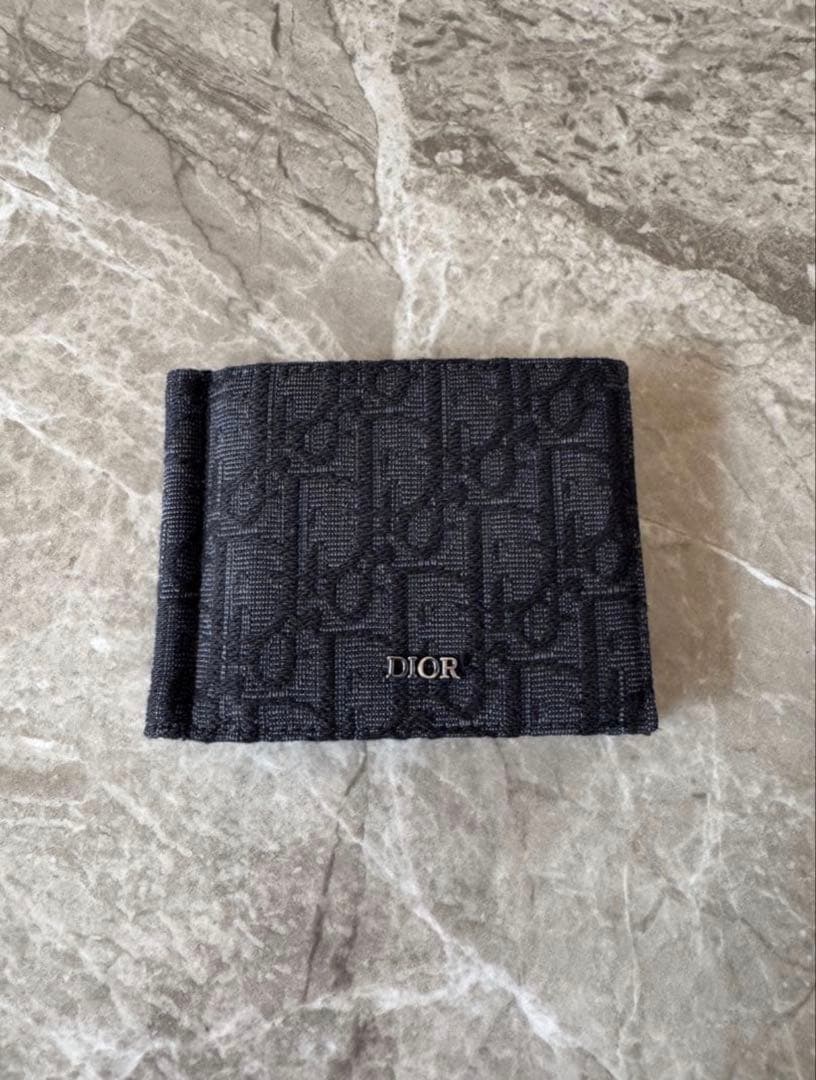 m*★様 【正規品・美品】Dior オブリーク マネークリップ ジャガード カー