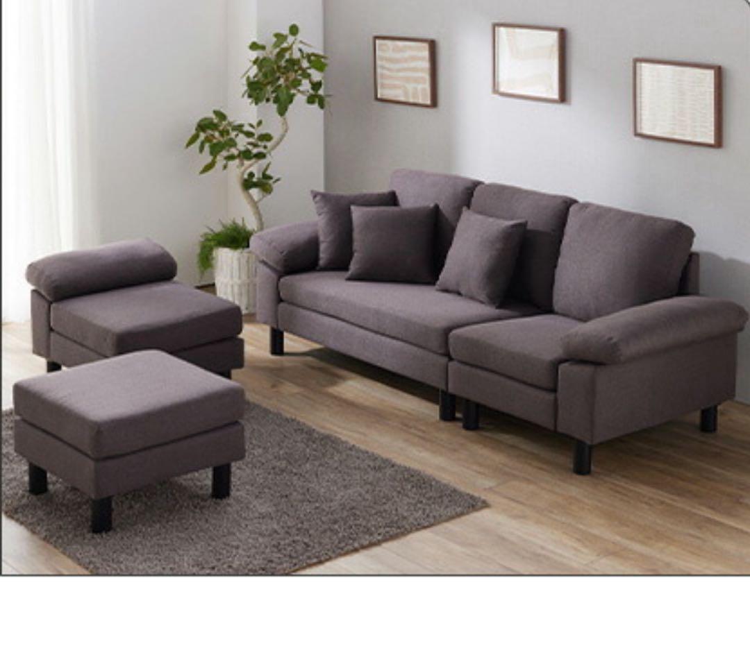 ソファ　ソソファセット　ソファベッド　L字ソファ　フロアソファ　ブラウン