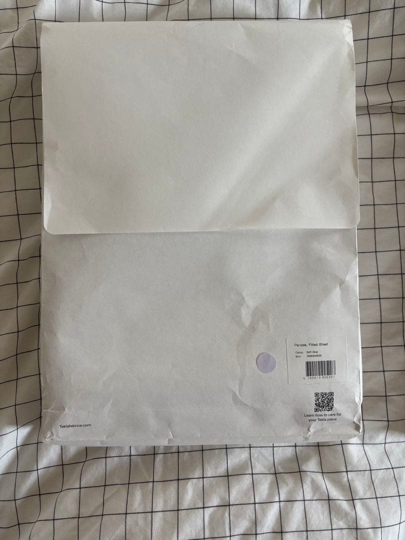 TEKLA シーツ　ダブルサイズ　ソフトグレー
