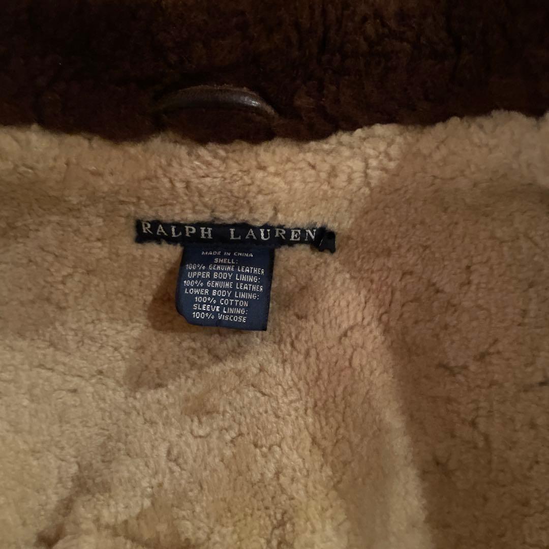 Ralph Lauren ラルフローレン　レザー　カーコート　ムートンコート