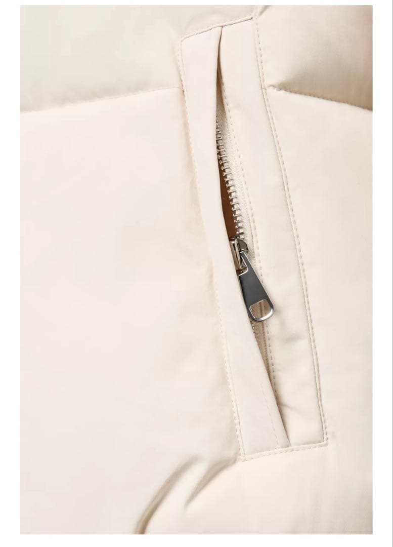 新品　ZARA フェイクシープスキンフード付き撥水ウィンドブレーカーアノラック