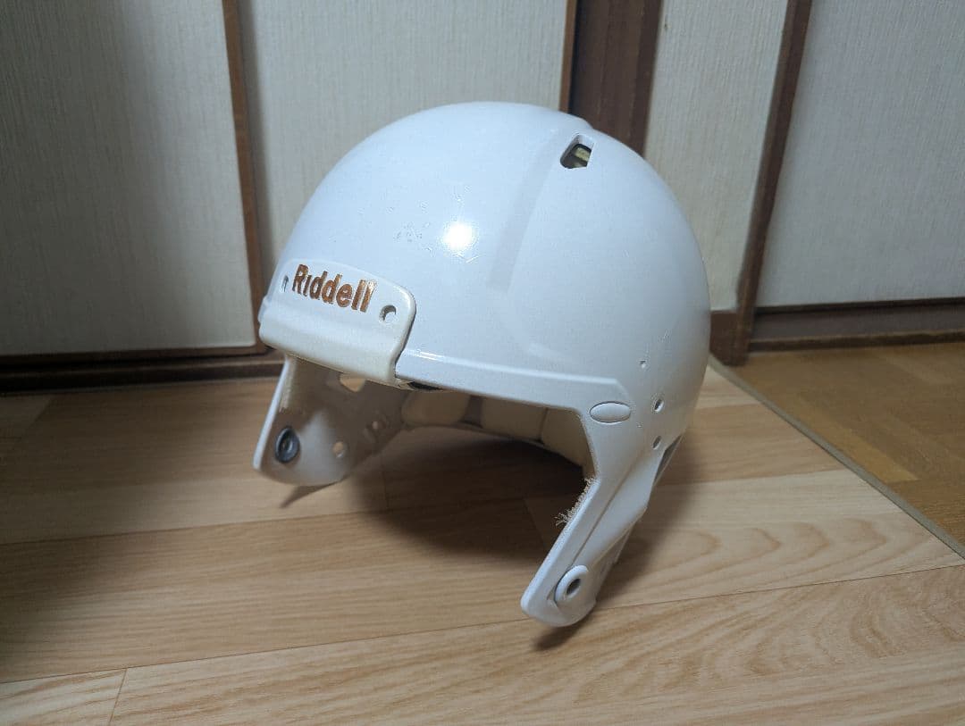 Riddell アメリカンフットボールヘルメット ホワイト/ゴールド