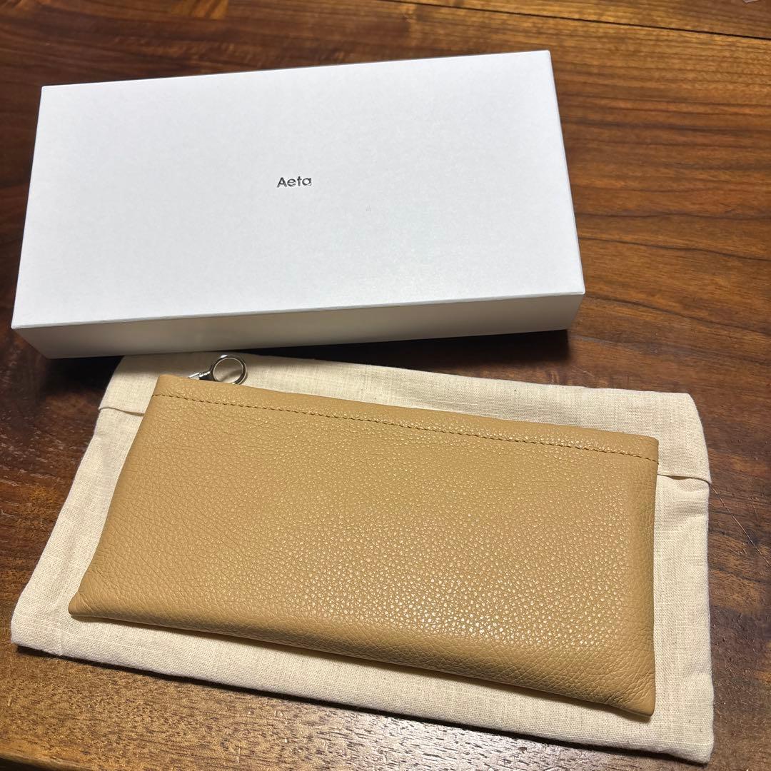Aeta アエタ PG17 LONG WALLET BEIGE 新品