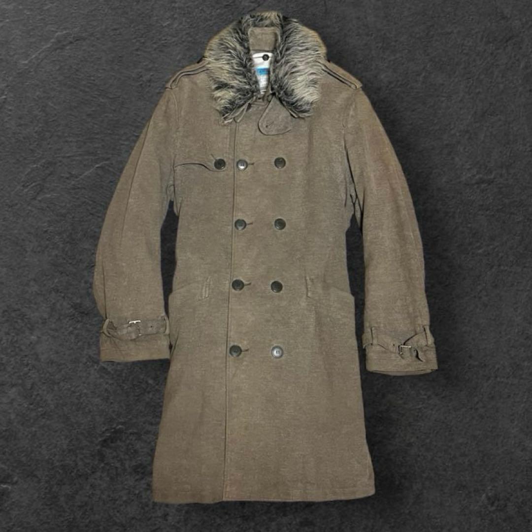 y2k Archive HAMNETT ファー トレンチコート L ベージュ