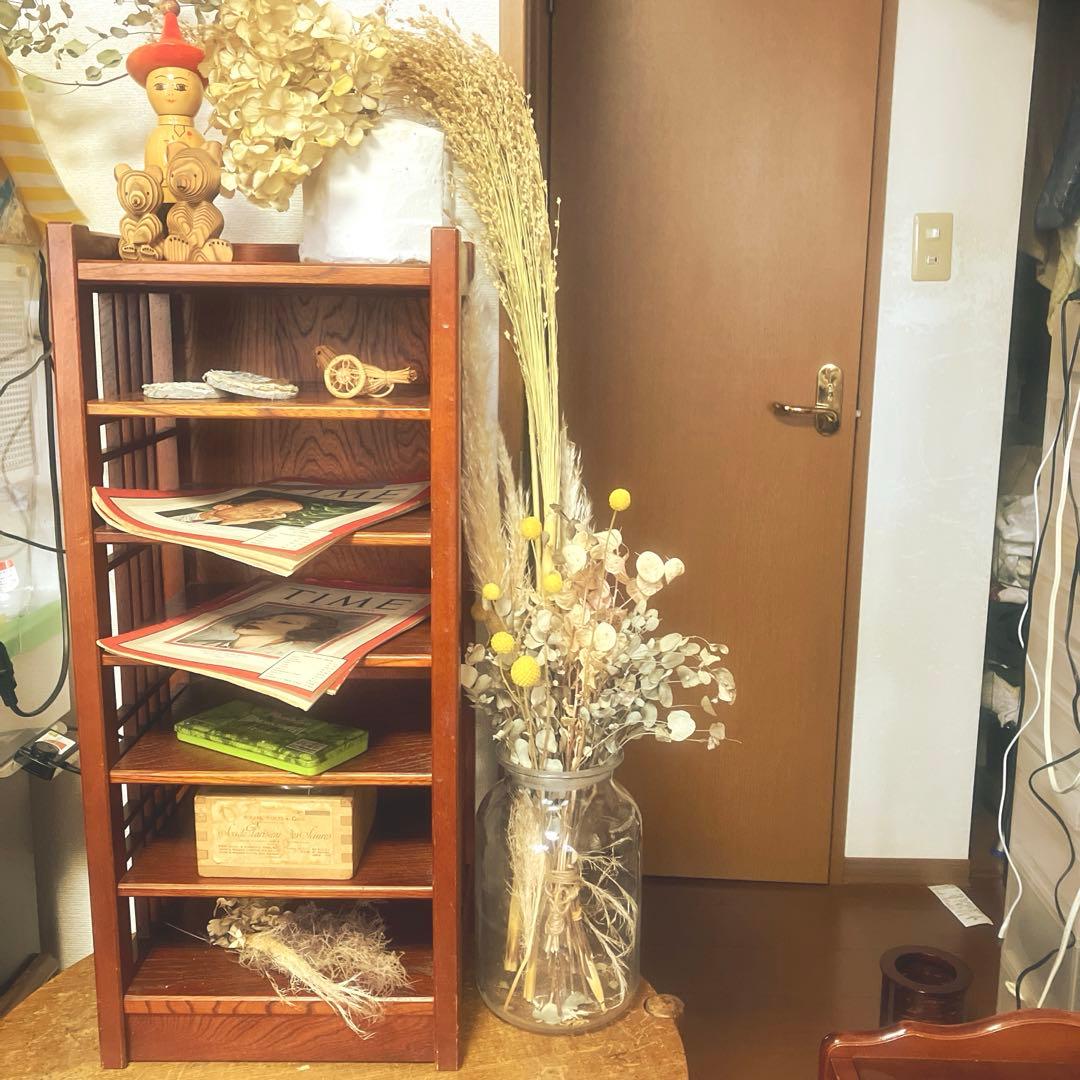 昭和レトロ オールドカリモク シューズラック 下駄箱 花台 電話代 木製 小棚