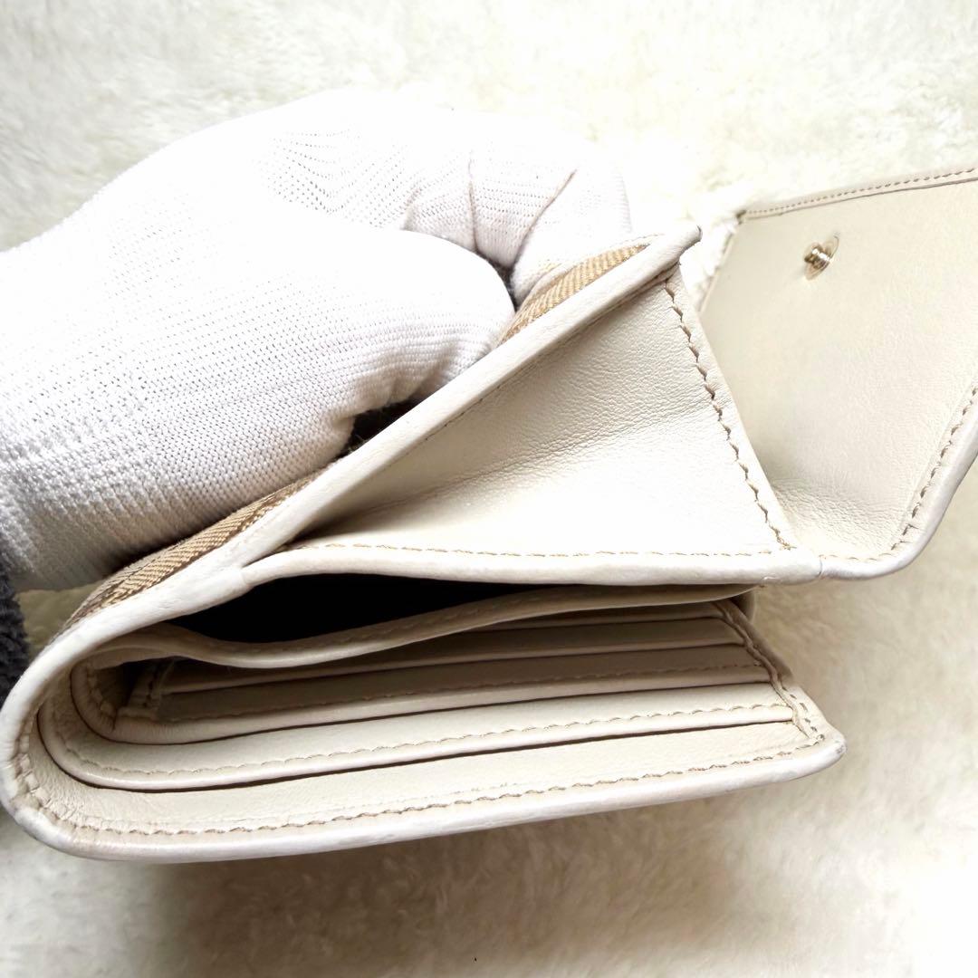 美品　GUCCI グッチ ヴィンテージ シェリーリボン 折り財布 GG柄 箱付
