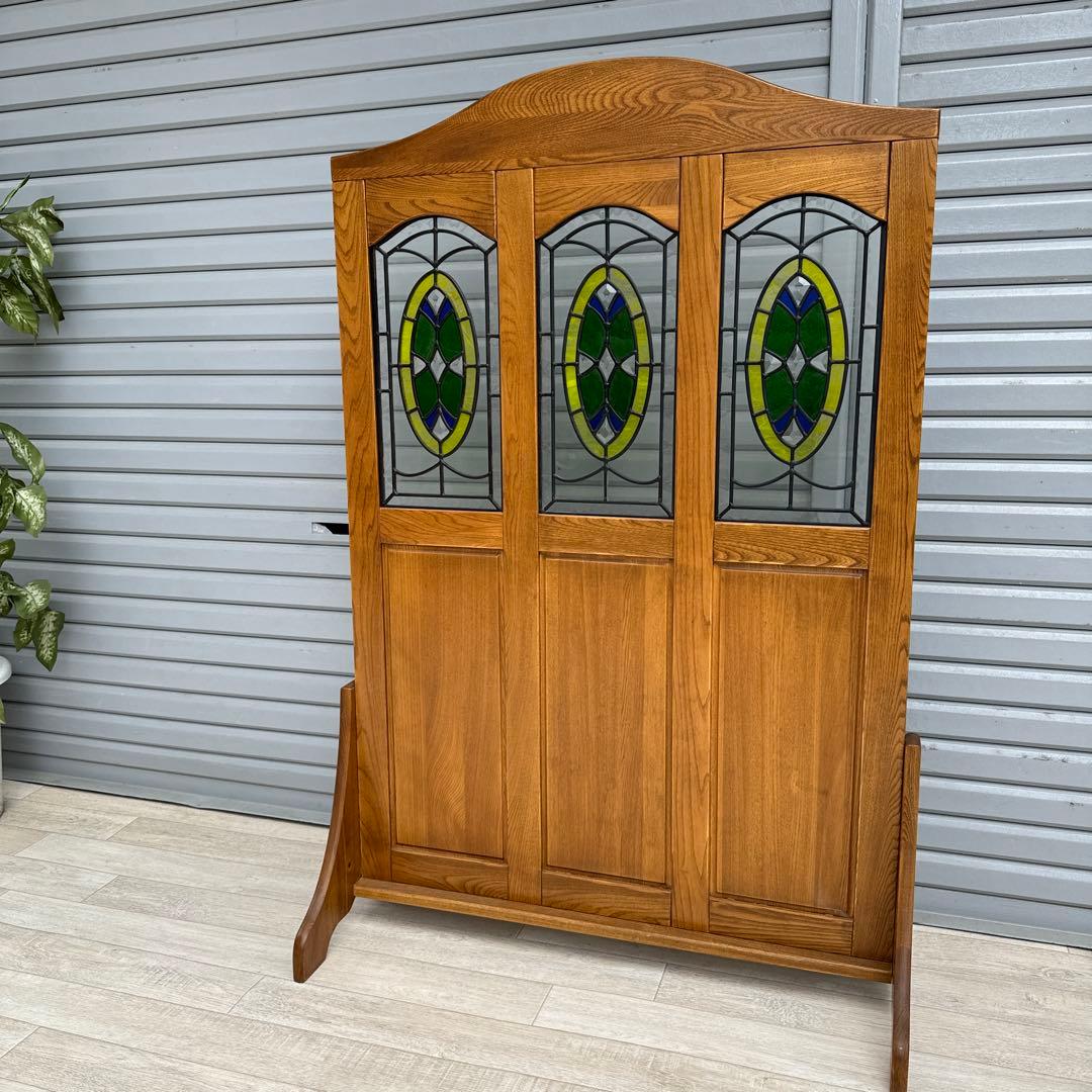 希少　ステンドグラス　衝立　パーテーション