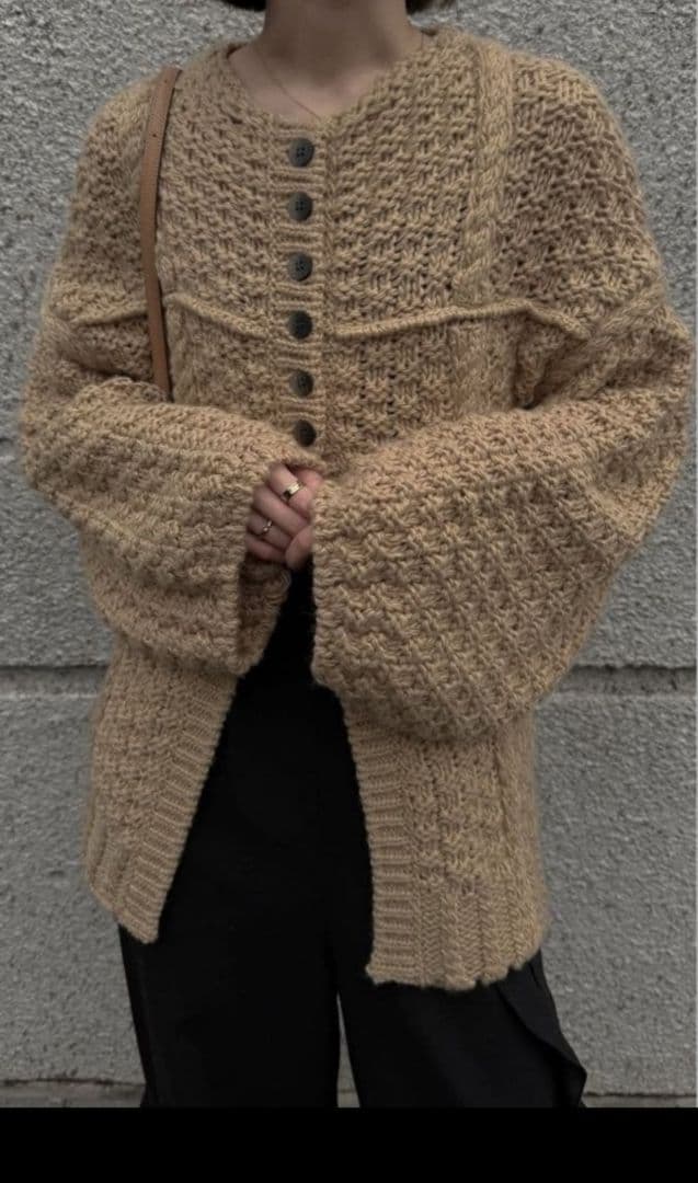 eaphi　HONEYCOMB KNIT CARDIGAN