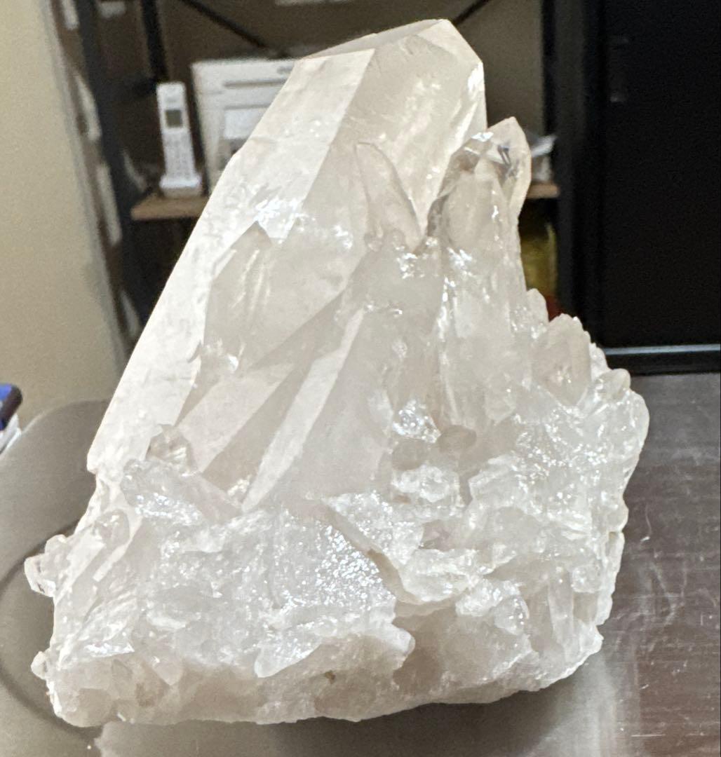 高品質　ブラジル産　水晶クラスター　透明感