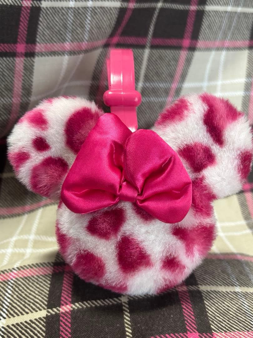 Disney ヒョウ柄 ピンクイヤーマフ