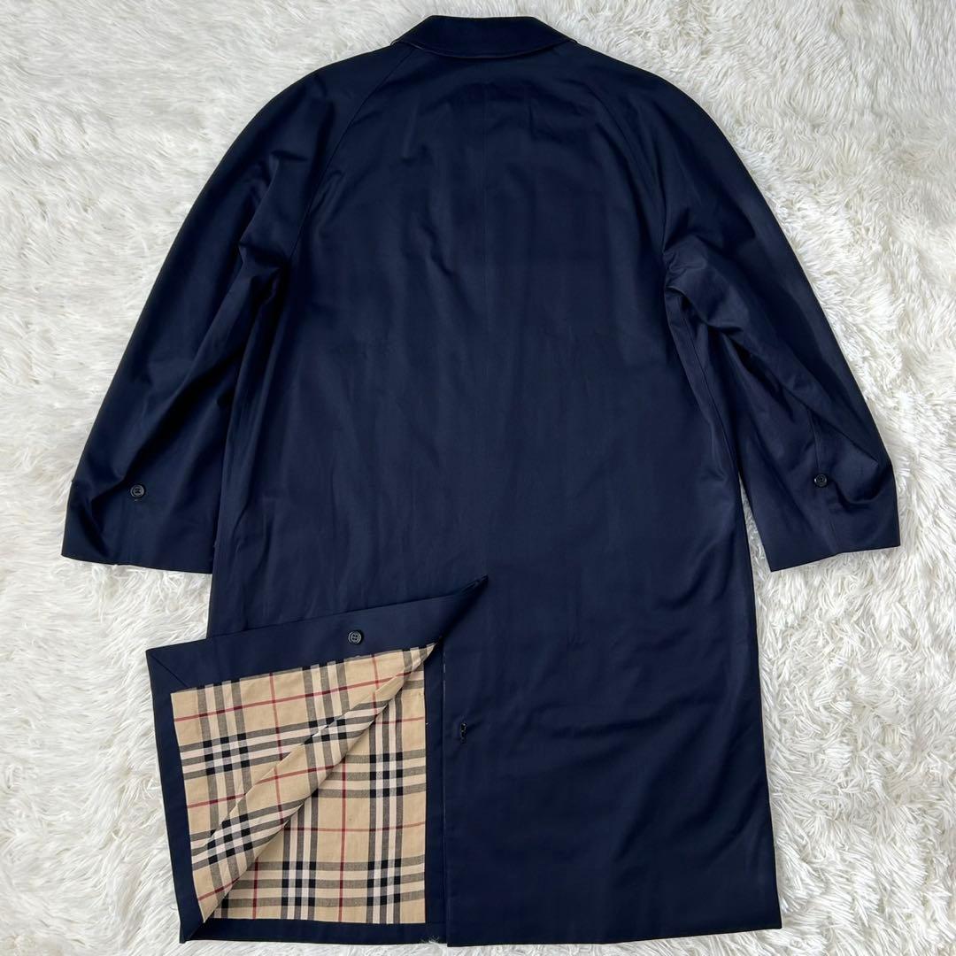 【極美品/L】バーバリーロンドン ステンカラーコート アウター ノバチェック