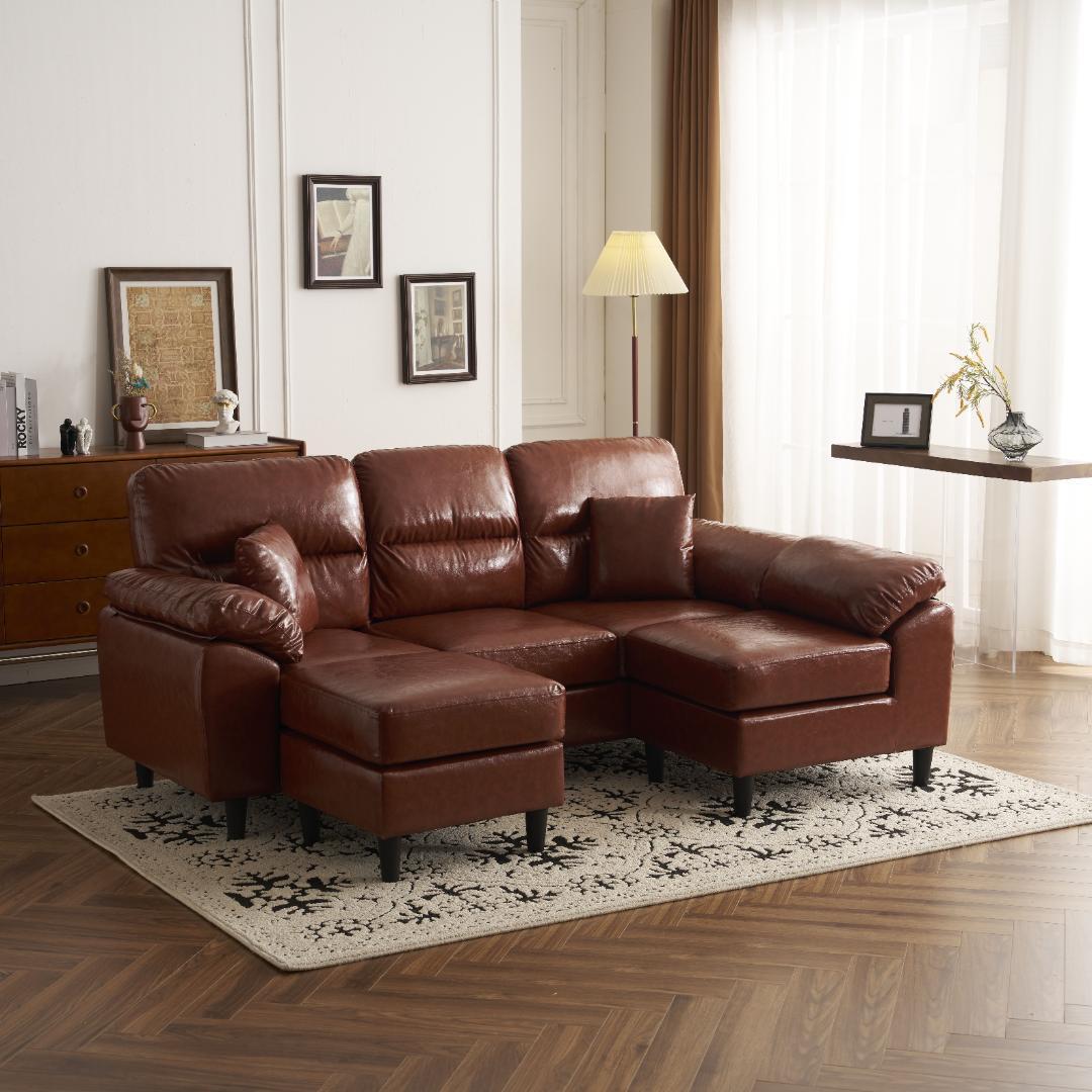 5人掛けソファ ソファーセット　クッション・肘付き コーナー ローソファー