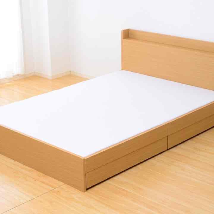 【送料無料！】収納機能付シングルベッド（引き出し2杯付）フレームのみ