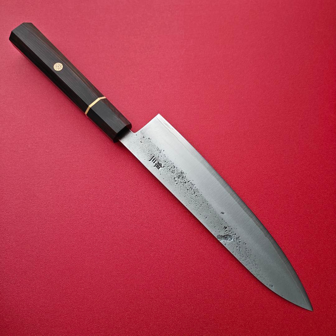 新品　本鍛造・銀三　和牛刀　牛刀包丁　黒檀八角柄