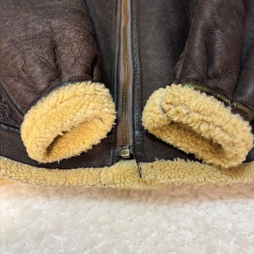 【激レア・美品】B-3 ムートンフライトジャケットL 極厚　短丈　Y2K