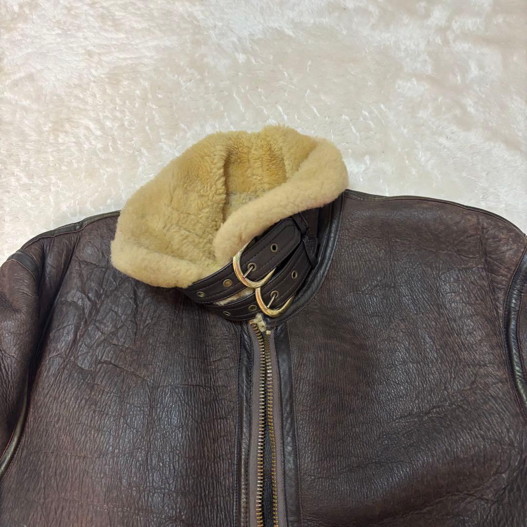 【激レア・美品】B-3 ムートンフライトジャケットL 極厚　短丈　Y2K