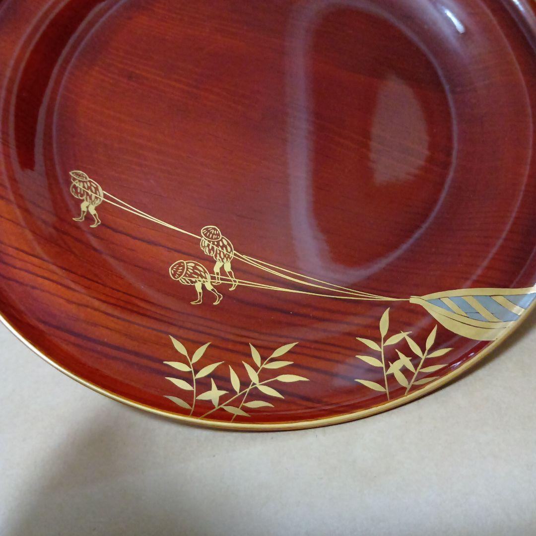 茶道具　干菓子器曳舟蒔絵