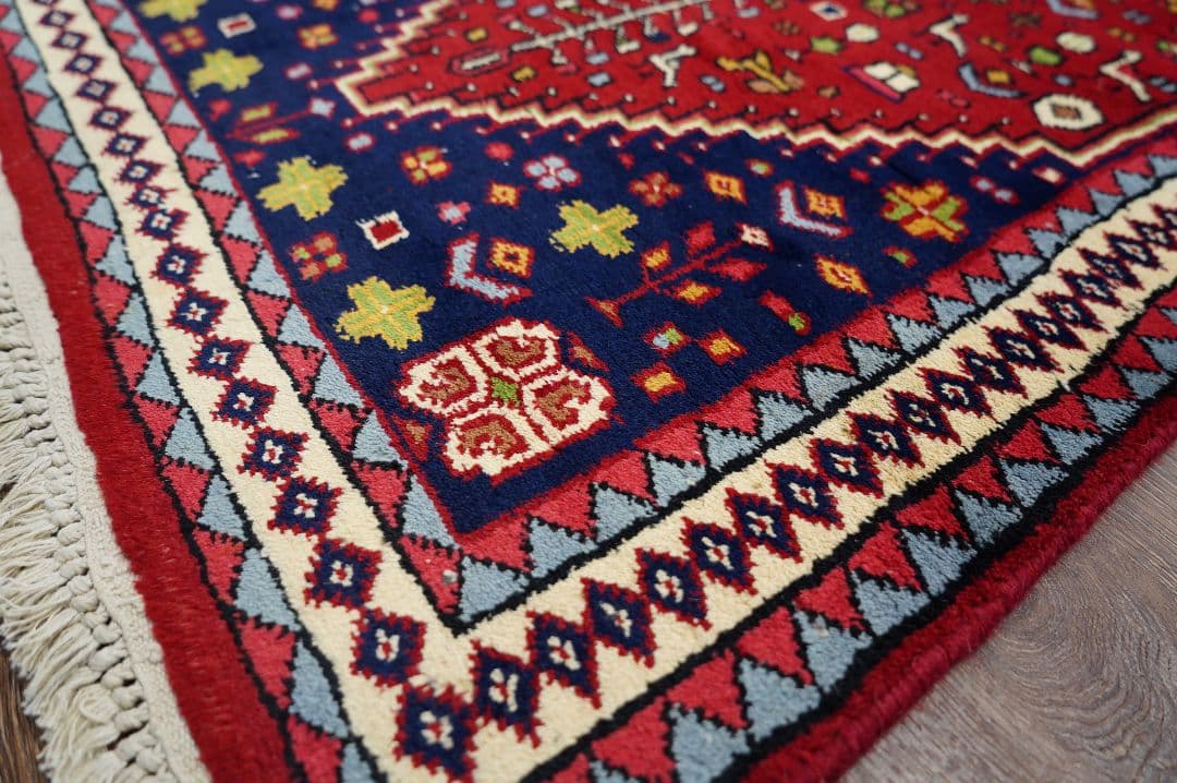 ヴィンテージラグ　インド　手織り絨毯　ハンドメイド