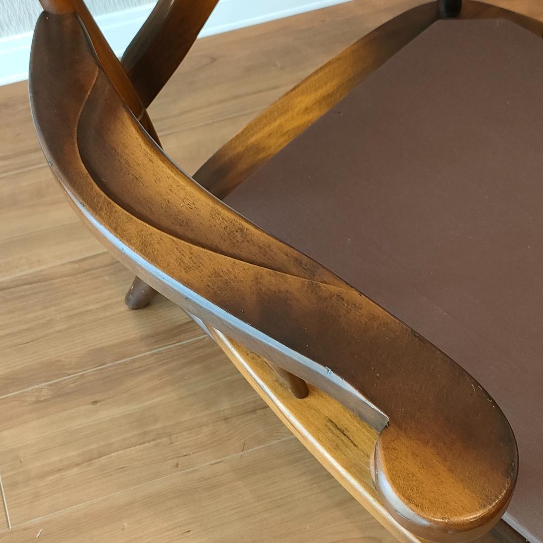 飛騨産業　のりくら　一人掛けソファ　アームチェア　キツツキ　アンティーク