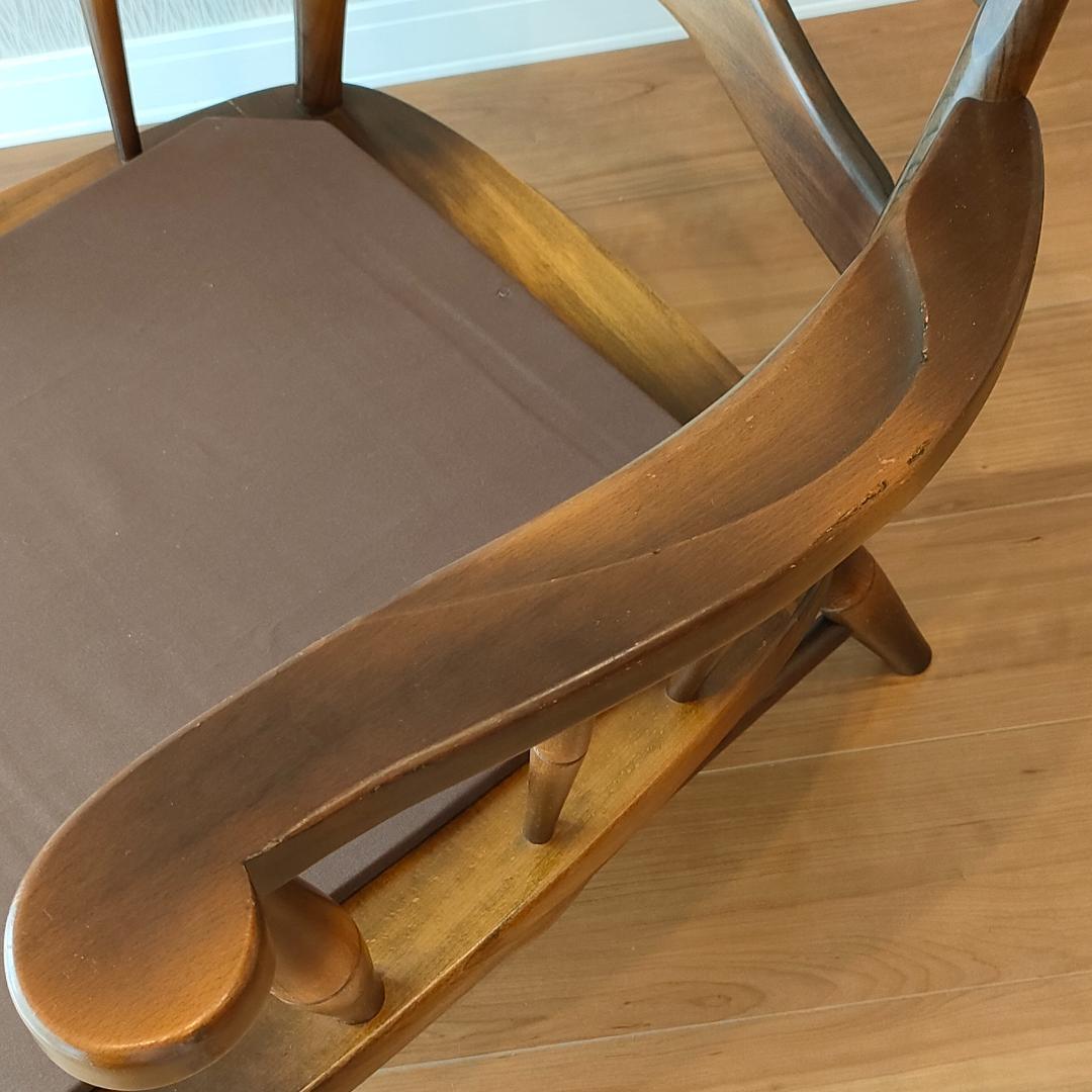 飛騨産業　のりくら　一人掛けソファ　アームチェア　キツツキ　アンティーク